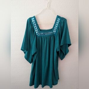 Candy Rain RARE Women's Blue Gemstone Blouse